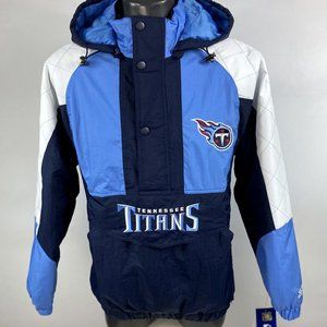 Titans Jacket Tennessee NFL STARTER Half Zip Pull Over Jacket S M L XL 2X
